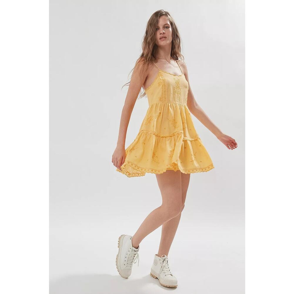 Urban Outfitters Hanna Embroidered Mini Dress NWT